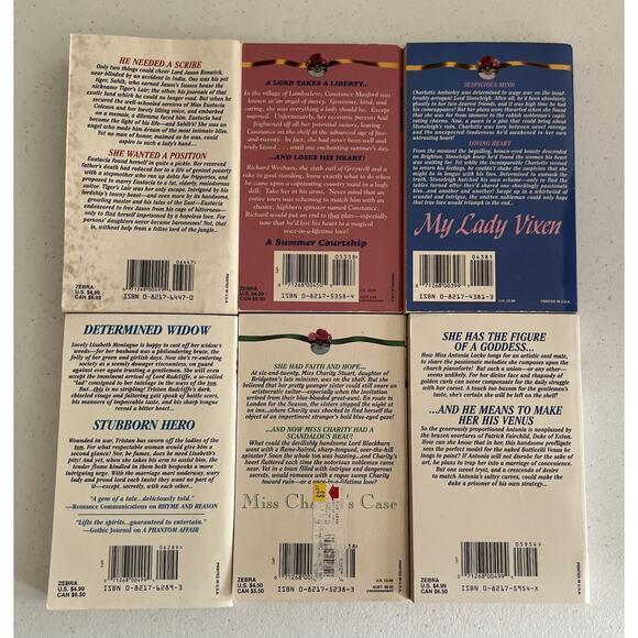 6 Zebra Regency Romances Paperback Novels J. Ferguson, V. King, J. Savery - Picture 2 of 2